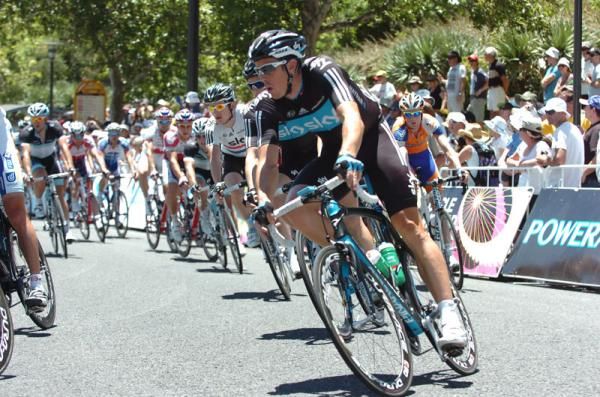 Matt Hayman (Team Sky) ups the pace in the bunch