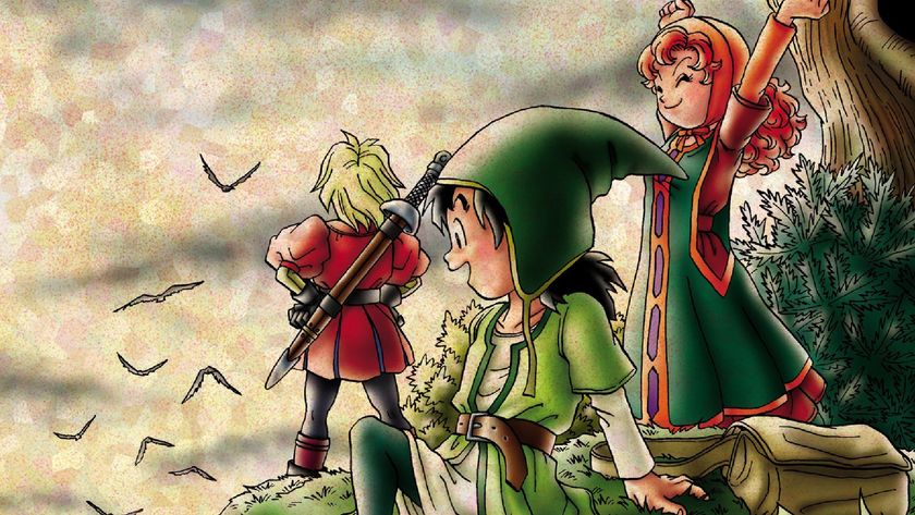 Key art featuring the lead characters of Dragon Quest 7