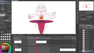 Clip Studio Paint Animation feature and timeline