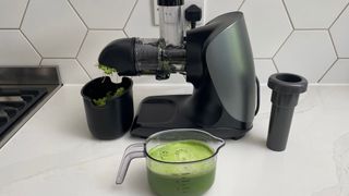 The Ninja Cold Press Juicer, which has been used to juice kale
