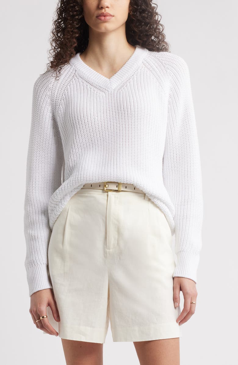 Cotton V-Neck Sweater