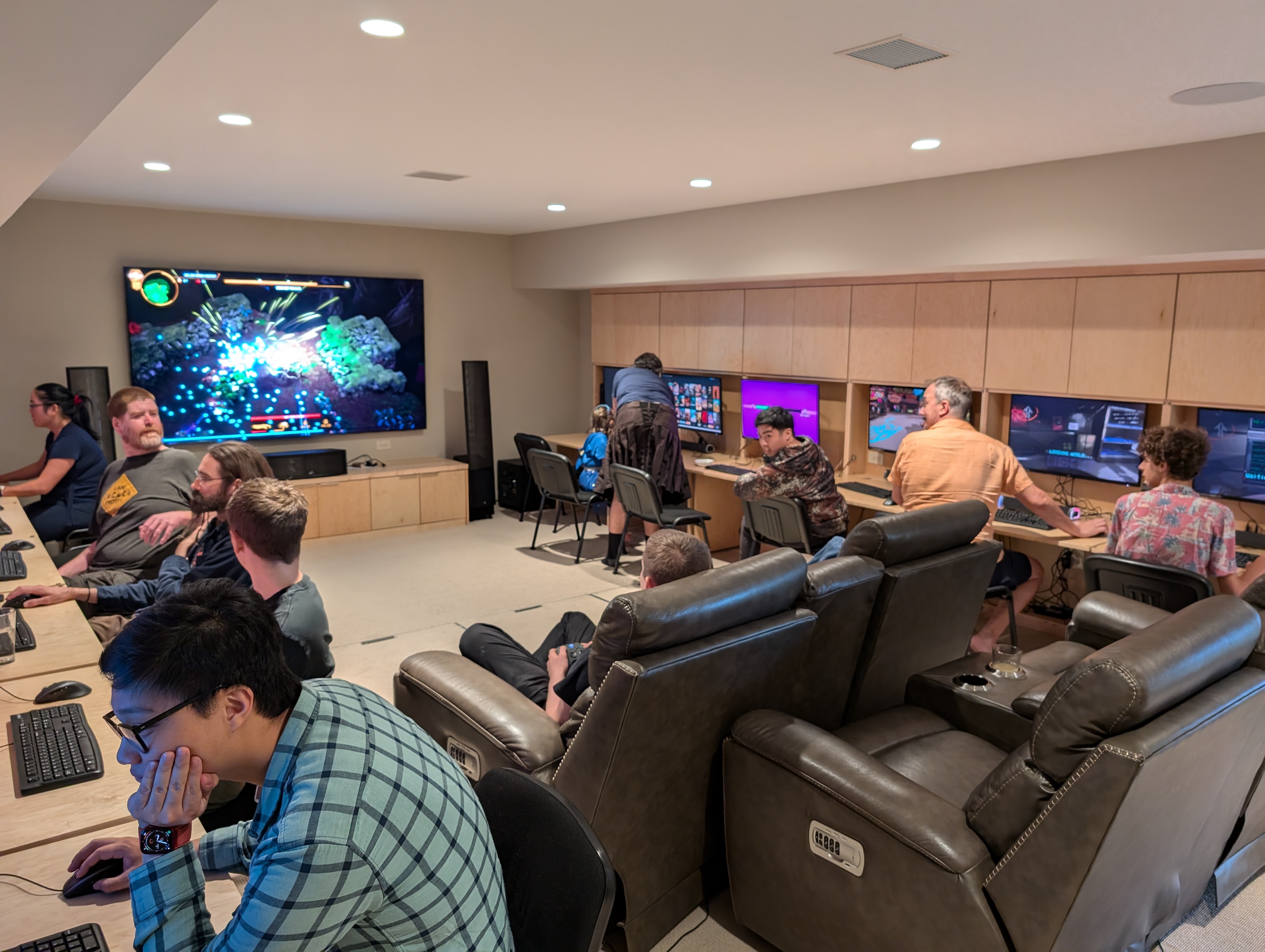 A modern 'LAN party' in progress at Kenton Varda and Jade Wang's home in Austin, Texas.