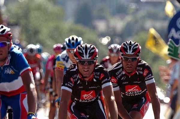 Alejandro Valverde (Caisse d'Epargne) was also looking good for the day.