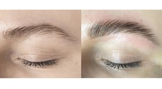 brow lamination before and after