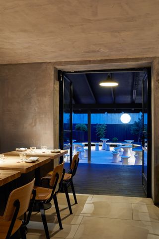 View of Moon Garden from dining room
