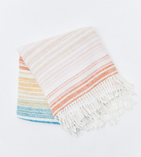 Something Navy Home: Rainbow Stripe Throw for $85, at Something Navy
