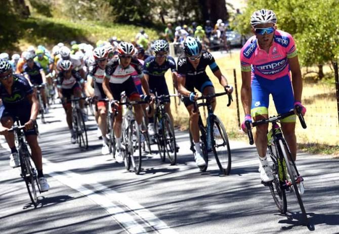 Matthew Lloyd (Lampre - Merida) on the attack
