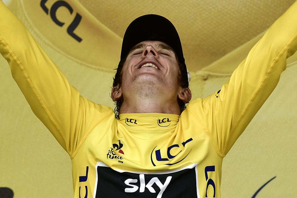 Geraint Thomas (Team Sky) is the winner of the 2018 Tour de France