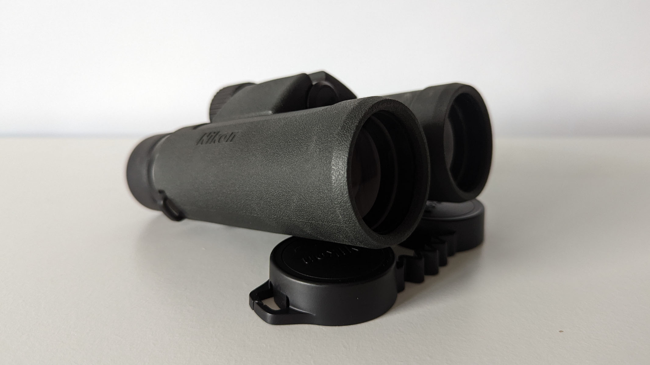 Side view of the Nikon Prostaff P3 8x42 binoculars
