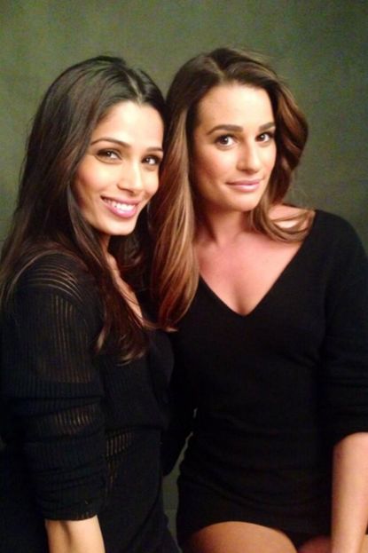 Lea Michele tweets from the set of her first L'Oreal Paris shoot