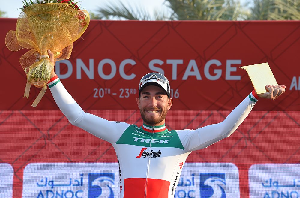 Giacomo Nizzolo (Trek-Segafredo) winner of stage 1 in Abu Dhabi