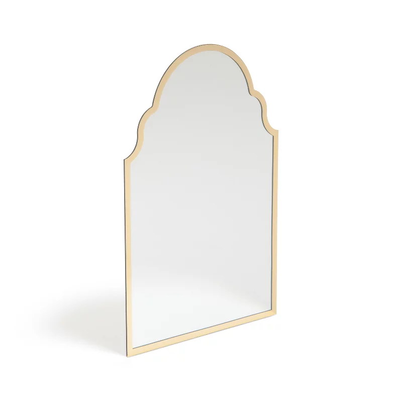 U Brands 9"x6" Magnetic Arch Mirror Gold