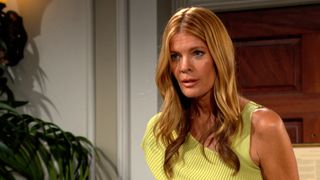 Michelle Stafford as Phyllis in yellow in The Young and the Restless