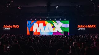 A crowd watching an Adobe Max London keynote