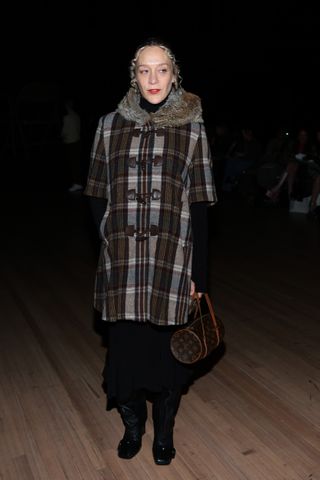 Chloe Sevigny wearing a duffel coat