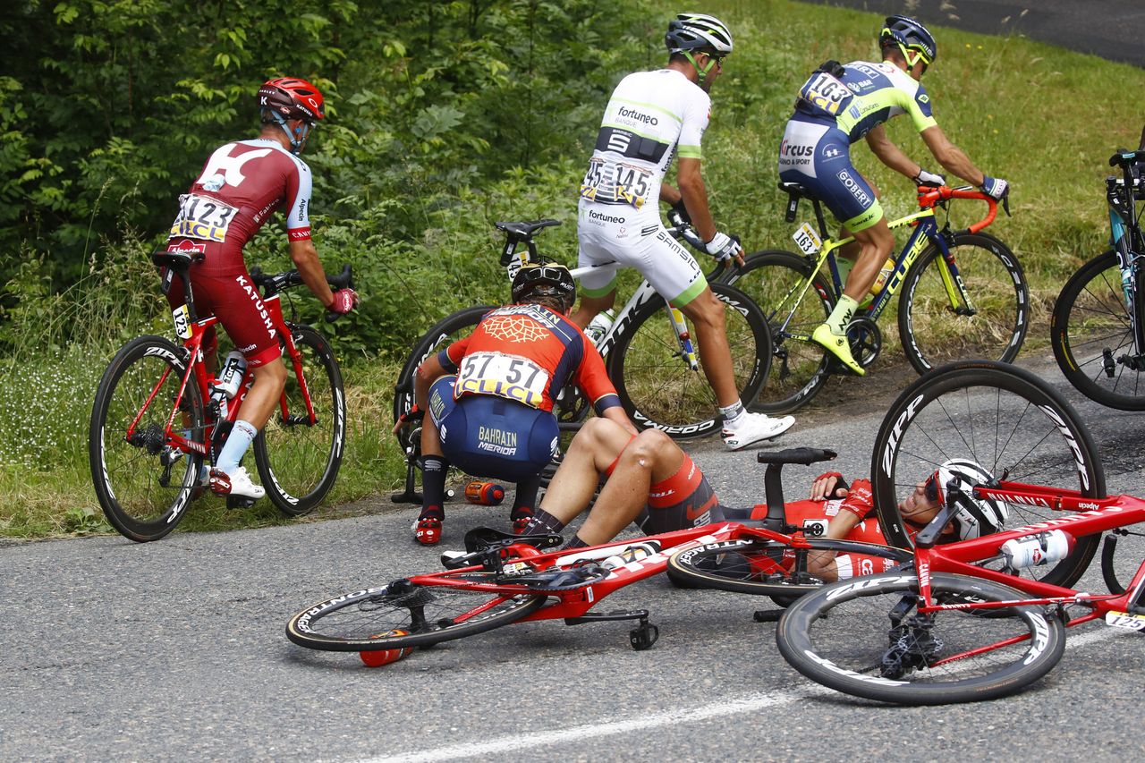 A crash disrupted the stage