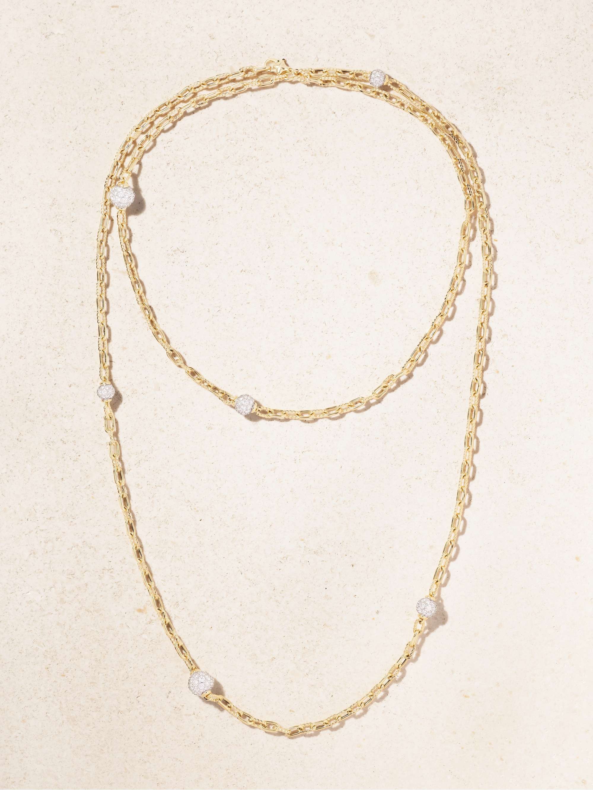 Dy Madison&amp;reg; Rhodium-Plated 18-Karat Gold Diamond Necklace