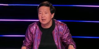Ken Jeong making one of his madcap guesses when trying to figure out the Yeti's identity on The Masked Singer