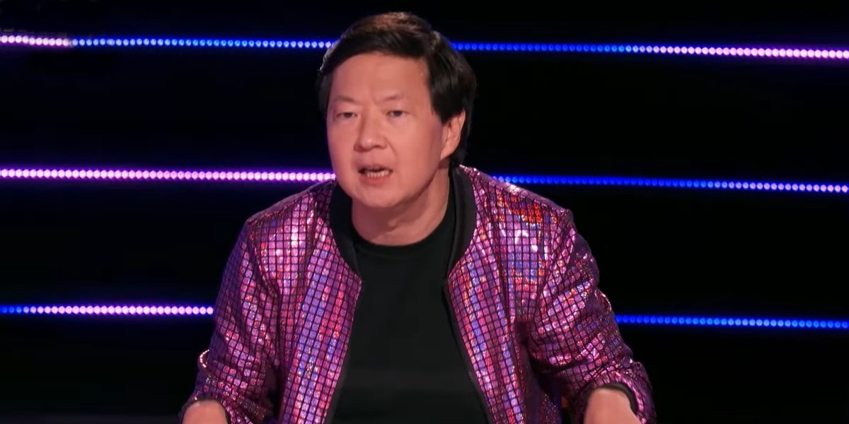 Ken Jeong making one of his madcap guesses when trying to figure out the Yeti&#039;s identity on The Masked Singer