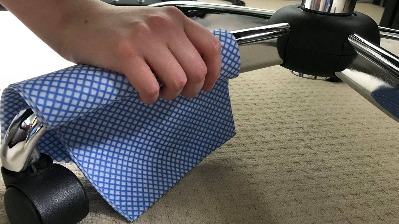 cleaning a mesh office chair