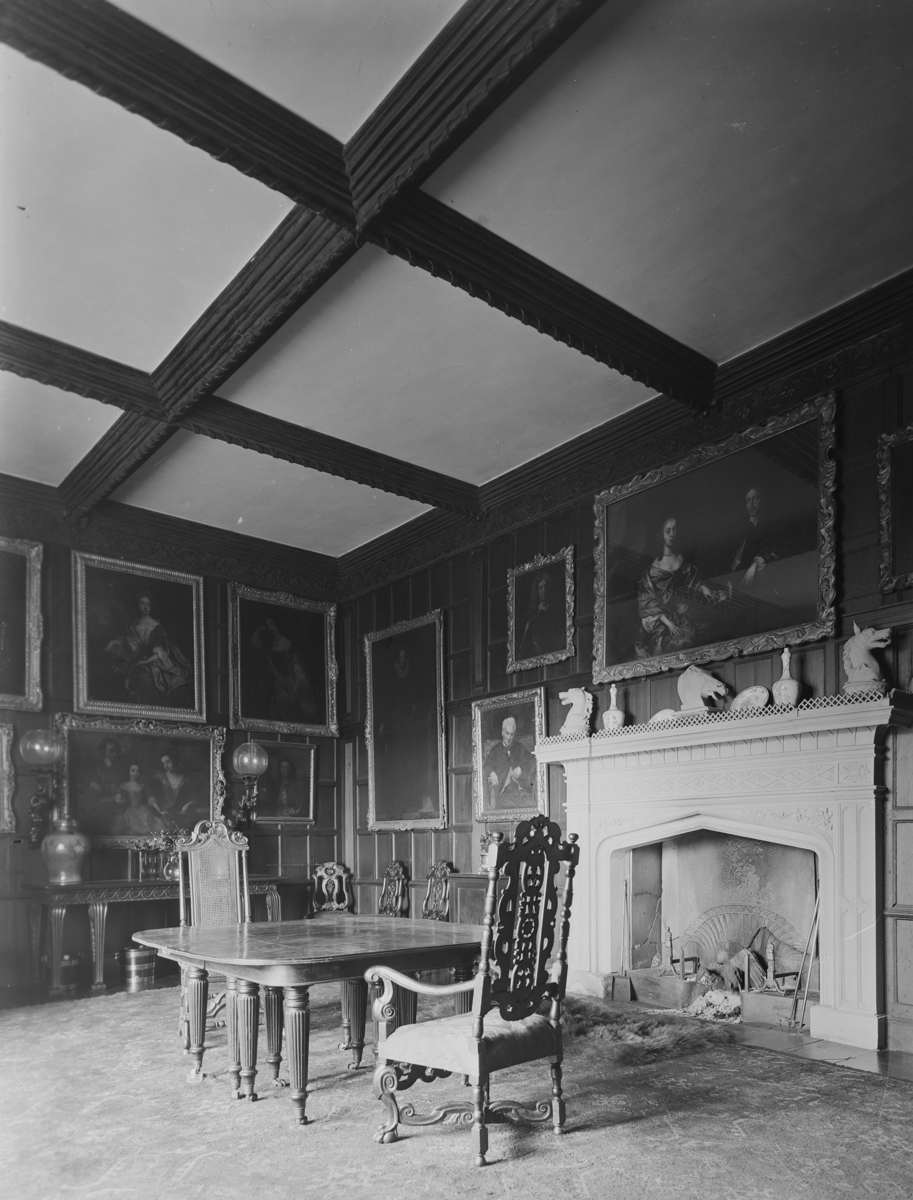 Black and white images of Belhus house in Essex
