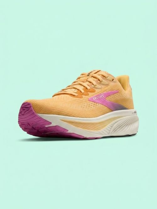 Brooks Women&rsquo;s Ghost 17 Neutral Running Shoe - Apricot/Grey/Pink