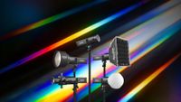 A portable studio lighting system. 