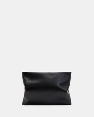Leather Clutch Bag in black