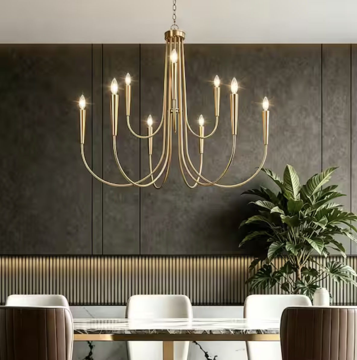 brass light fixture