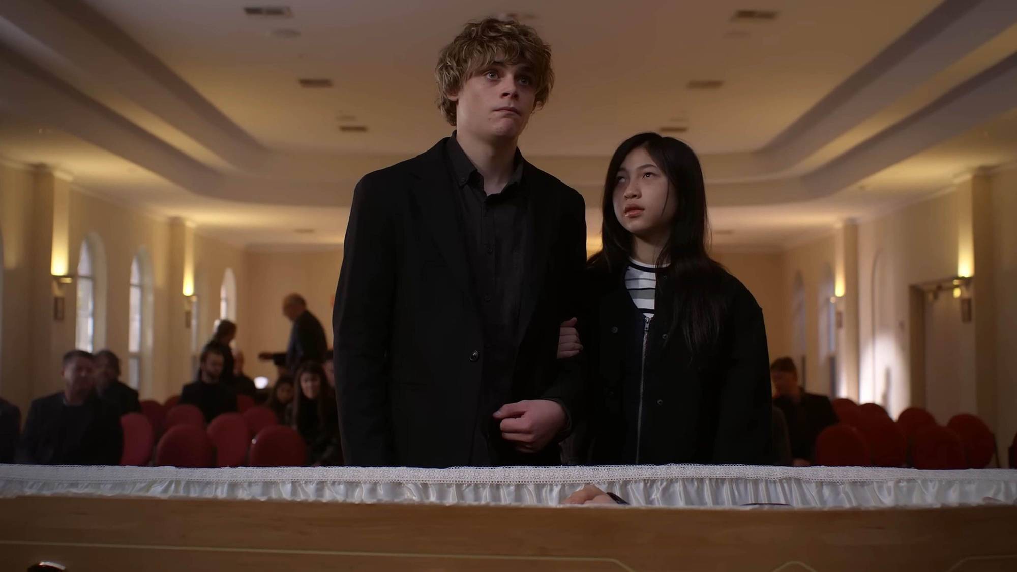 (L-R) Billy Barratt as Andy and Sora Wong as Piper in "Bring Her Back"