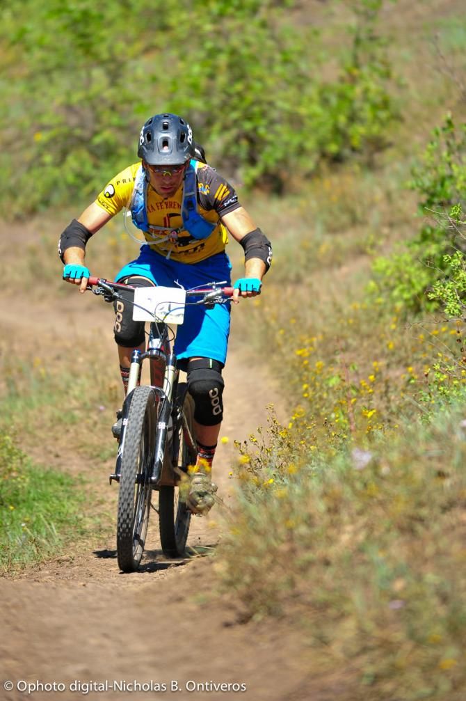 Racing down Kennebec Pass in Durango, CO