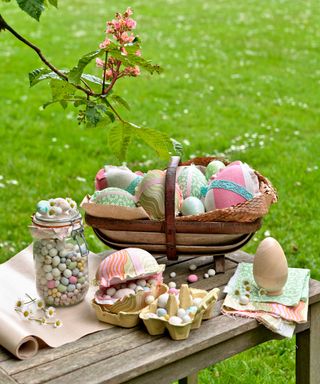 Easter decorations outdoors