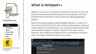 Notepad++ website screenshot