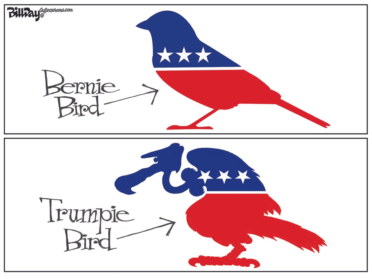 Political carton U.S. trump Birdie 2016