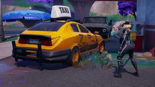 Refuel a vehicle at different gas stations in Fortnite