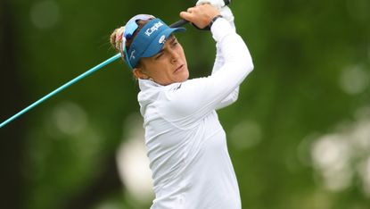 Lexi Thompson takes a shot at the Cognizant Founders Cup