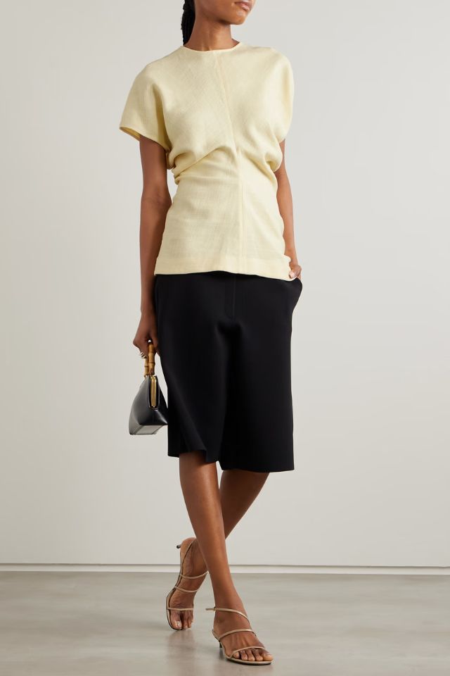 Toteme Gathered woven top