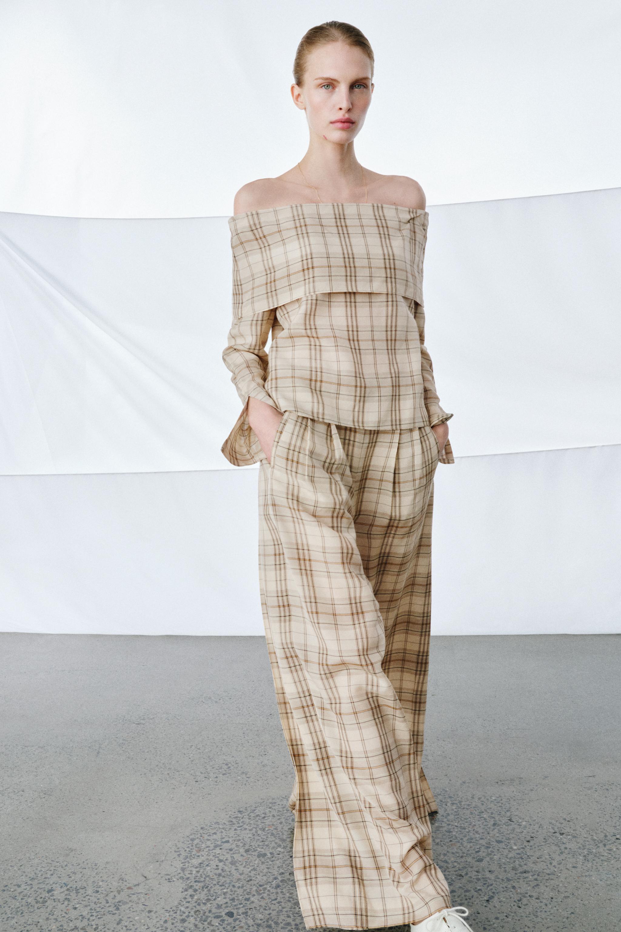 Zw Collection Plaid Top