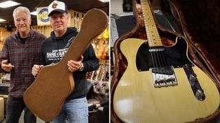 Norman Harris (left) and Joe Bonamassa, a 1950 Fender Broadcaster guitar