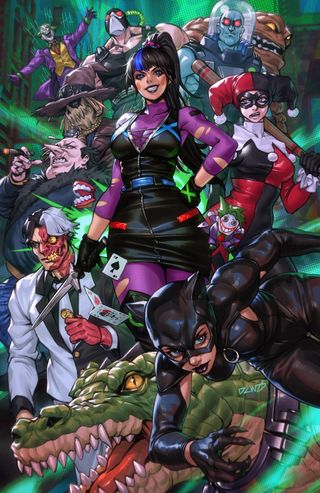 Punchline: The Gotham Game #6 variant cover by Derrick Chew