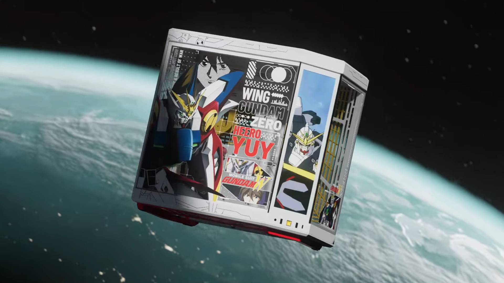 Screenshot of the promotional YouTube video for the Official HYTE x Gundam Wing Limited Edition Collection,