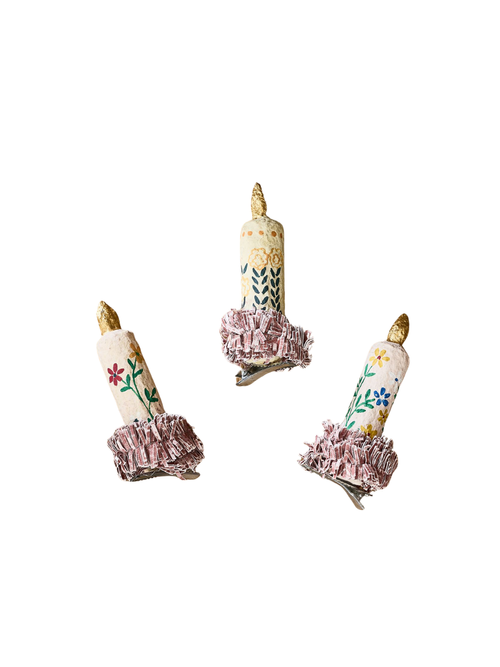 Floral Candle Clip Ornaments
