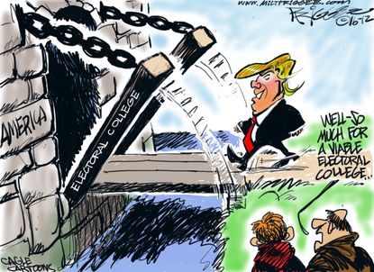Political cartoon U.S. Donald Trumps wins Electoral College