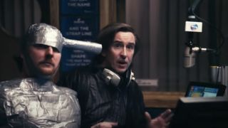 Steve Coogan in a recording studio in Alan Partridge: Alpha Papa