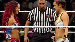 Sasha Banks and Bayley at NXT Takeover Brooklyn
