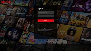Netflix sign in page