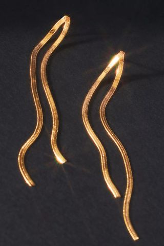 Anthropologie Snake Chain Drop Earrings