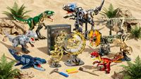 A selection of Lego dinosaur toys. 