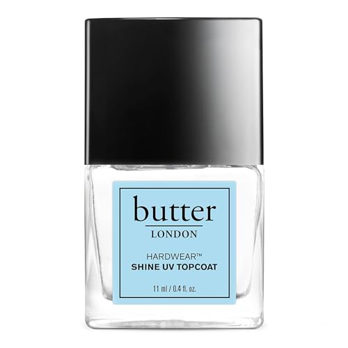 Butter London Shine Uv Top Coat Nail Polish, Hardwear - Sheer Coverage With Glossy Finish - Quick-Drying Topcoat Is Helps Prevent Chipping &amp;amp; Smudging - Uv Protection for Long Lasting Radiant Color