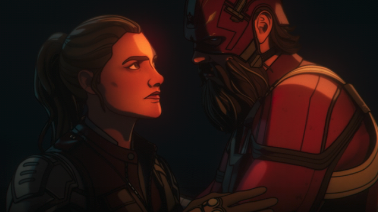 Yelena and Red Guardian looking at each other in darkness in Marvel Zombies
